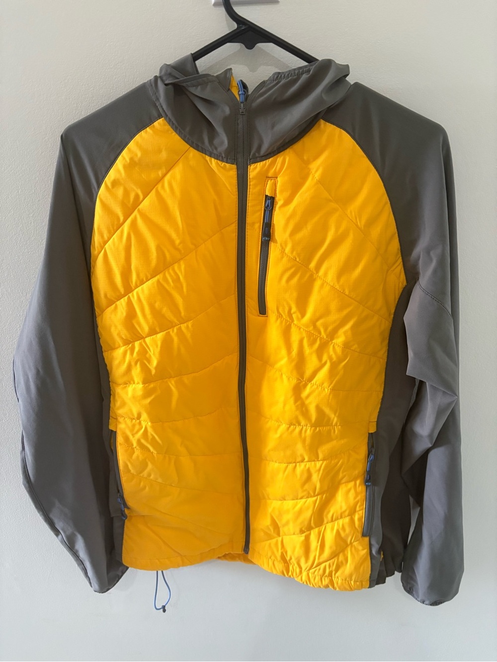 Outdoor Research Men's Hooded Quilted Jacket - Yellow & Gray